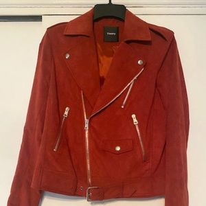 Theory Faux Suede Moto Jacket
